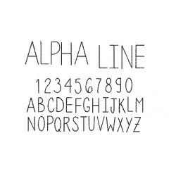 Stickserie - Alpha Line Schriftart